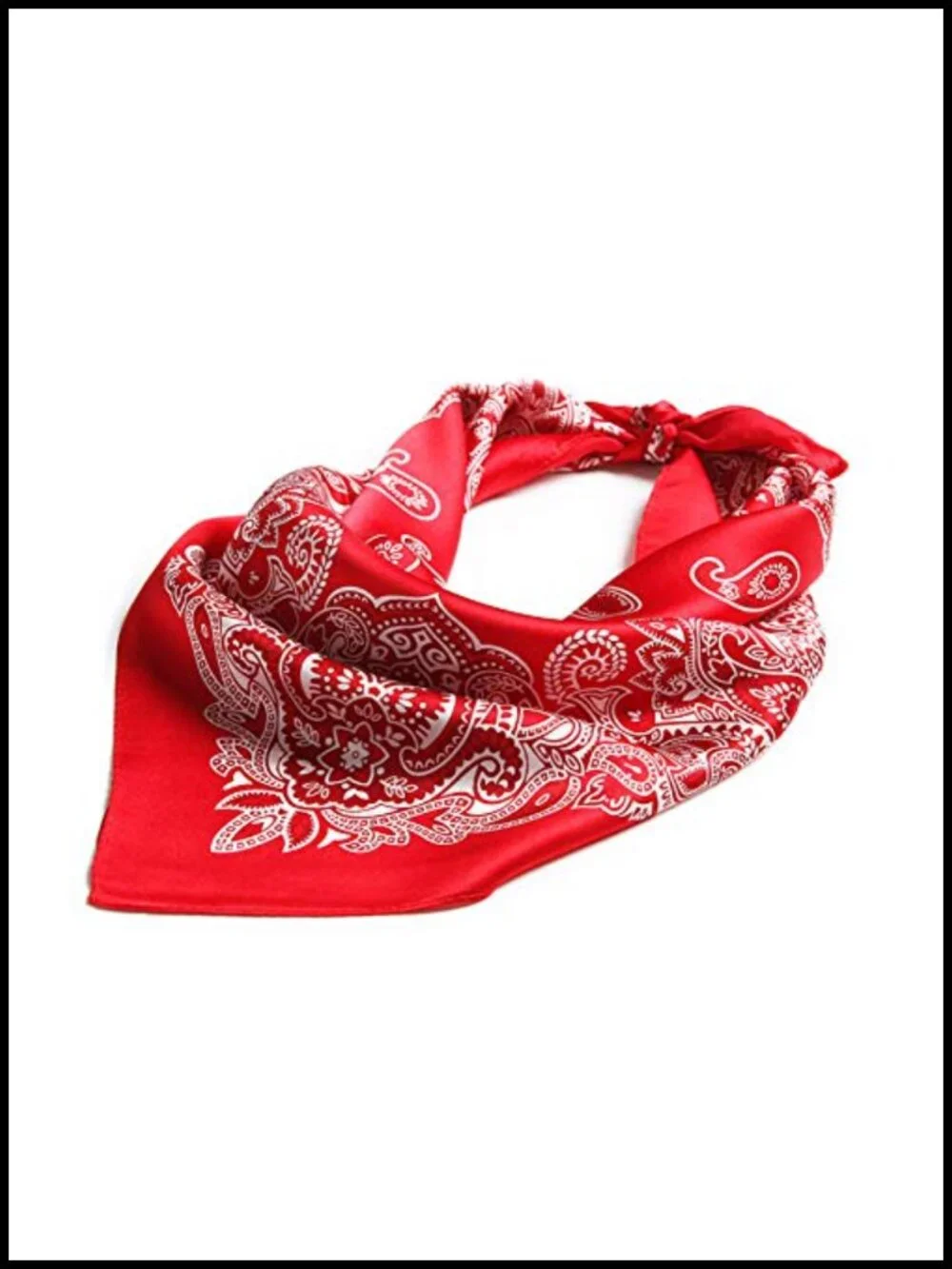 100% Real Mulberry Silk Paisley Scarf, 21x21 Square Satin Hair Face Scarf
